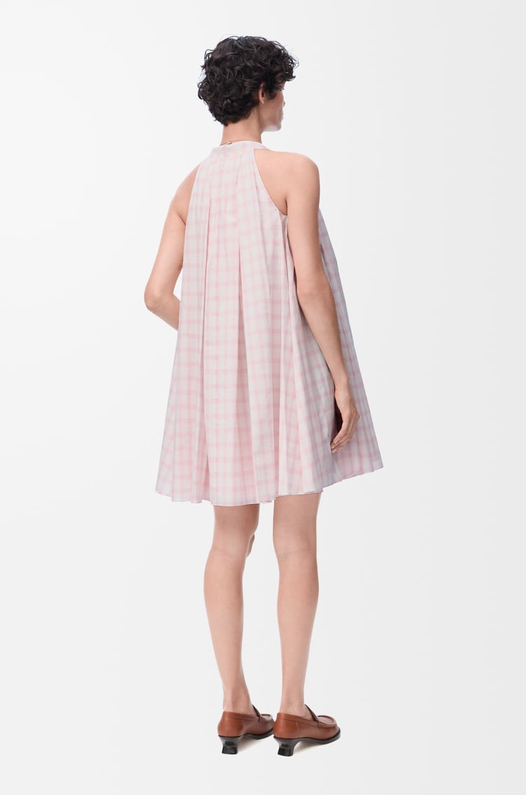 LOEWE Trapeze dress in cotton White/Pink
