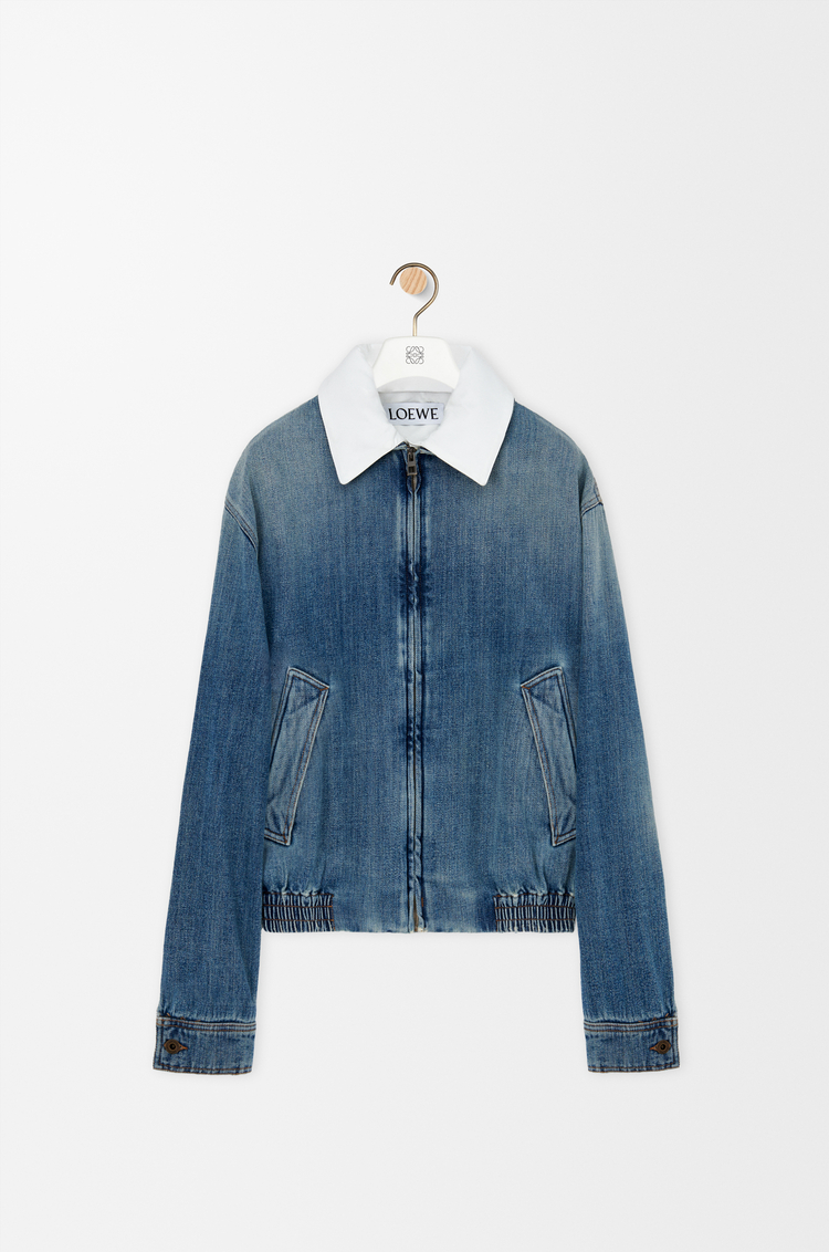LOEWE Veste zippée en denim Bleu