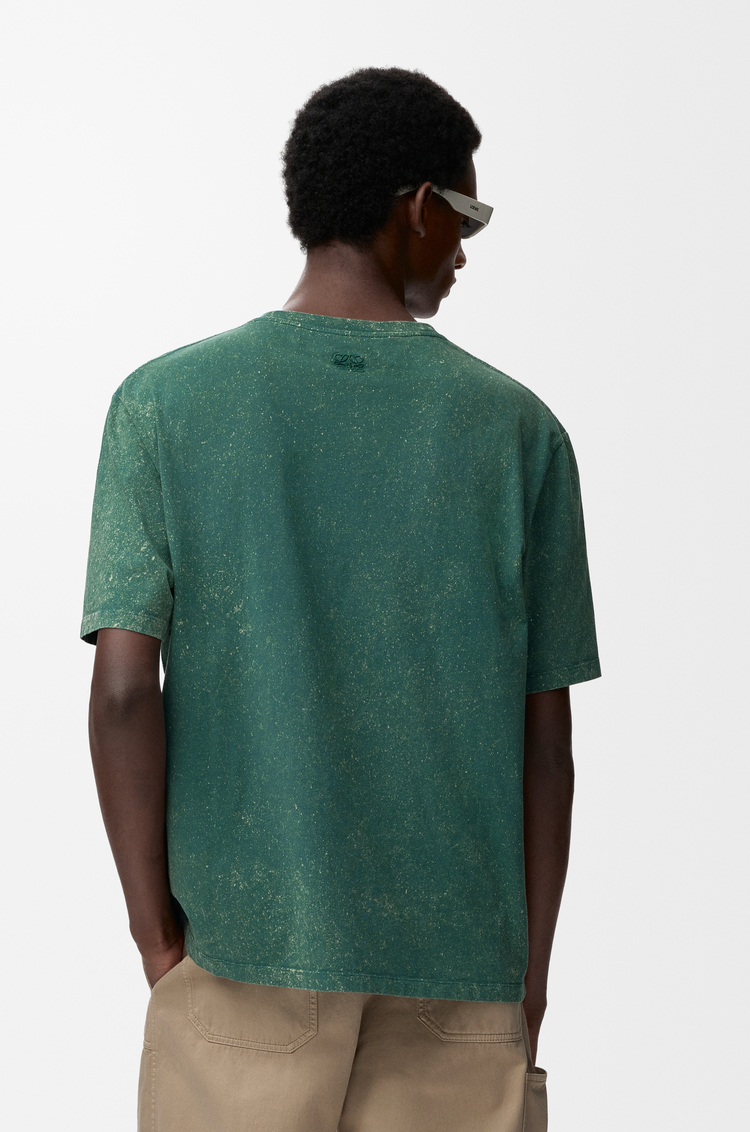LOEWE Loose fit T-shirt in cotton Washed Green