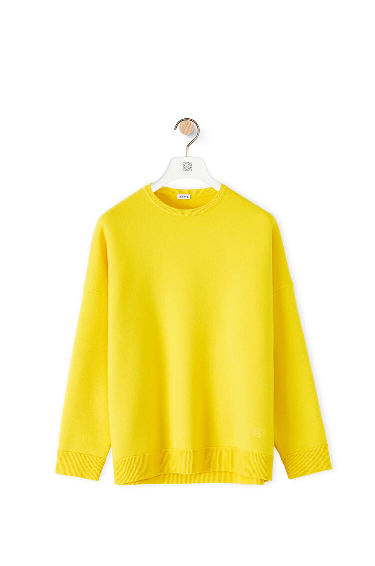 LOEWE Oversize crewneck sweater in cashmere Yellow pdp_rd