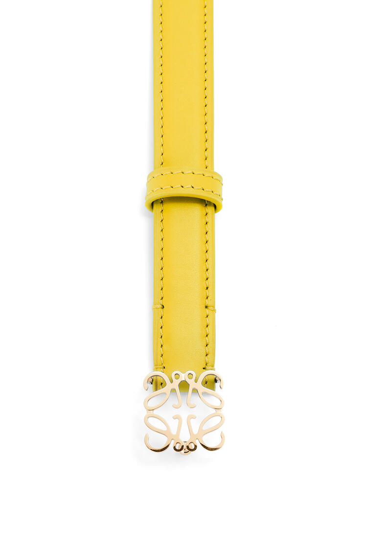 LOEWE Cinturón Goya Anagram en piel de ternera lisa Amarillo/Oro pdp_rd