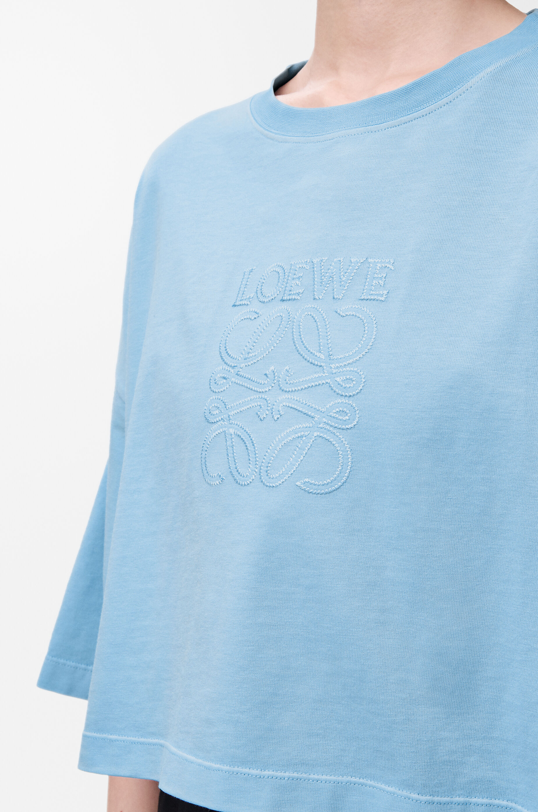 クロップド Tシャツ（コットン） ブルー - LOEWE
