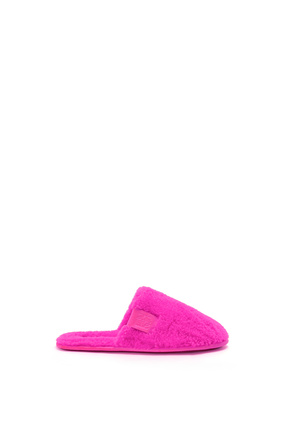 LOEWE Slippers en tejido polar Rosa Neon plp_rd