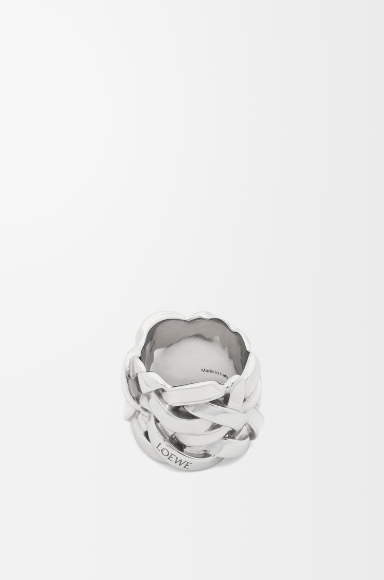 LOEWE Nest ring in sterling silver and enamel Silver/White