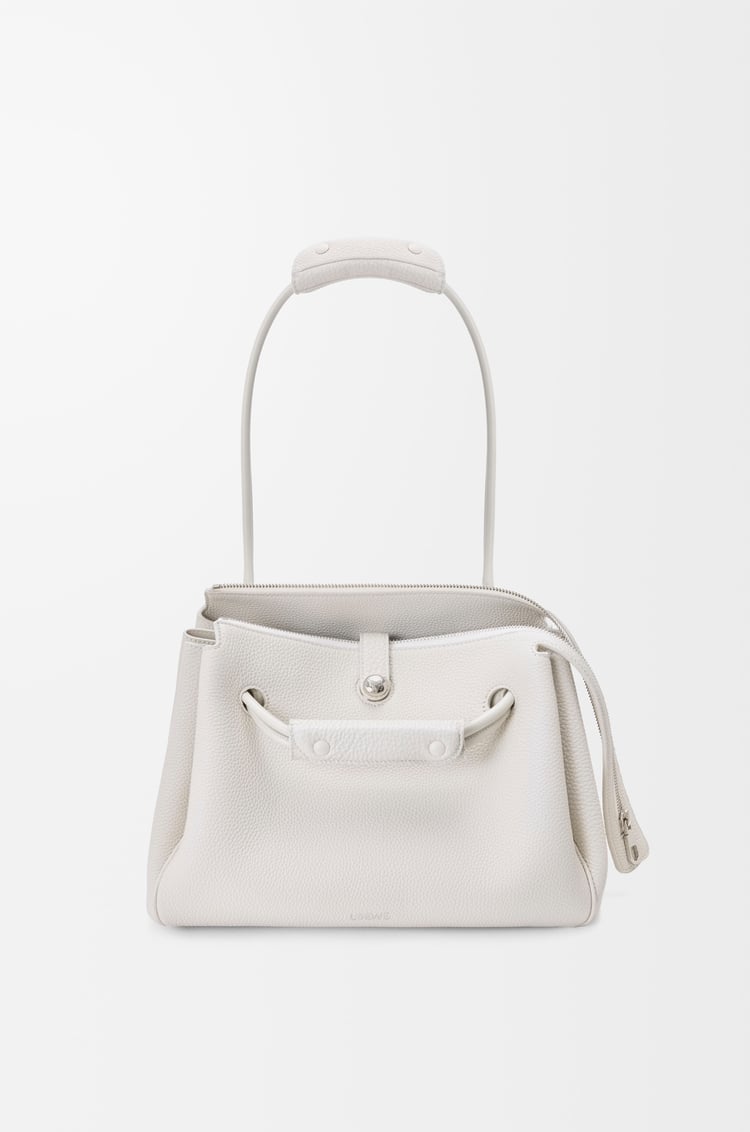 LOEWE Medium Madrid bag in supple grained calfskin Soft White