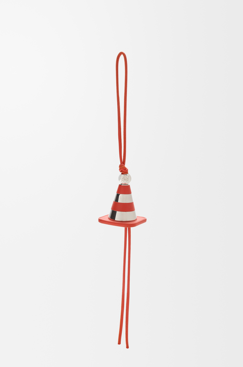 LOEWE Charm Work cónico en latón y piel de ternera Rojo