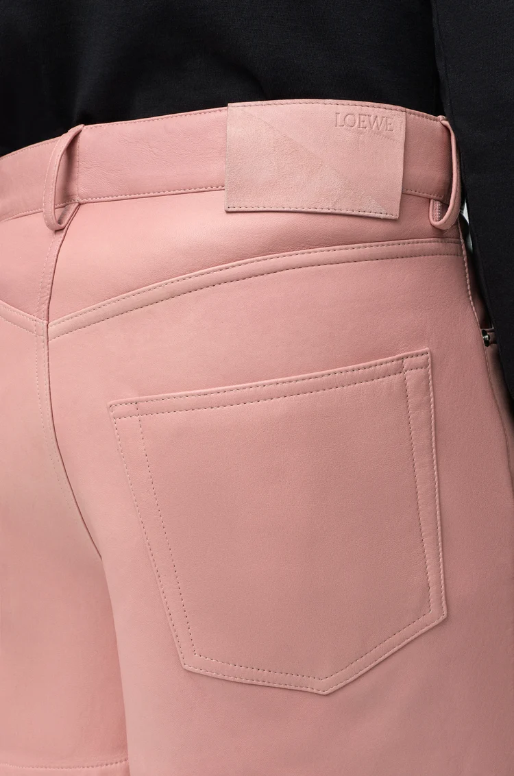 LOEWE Short in nappa di agnello Rosa Chiaro