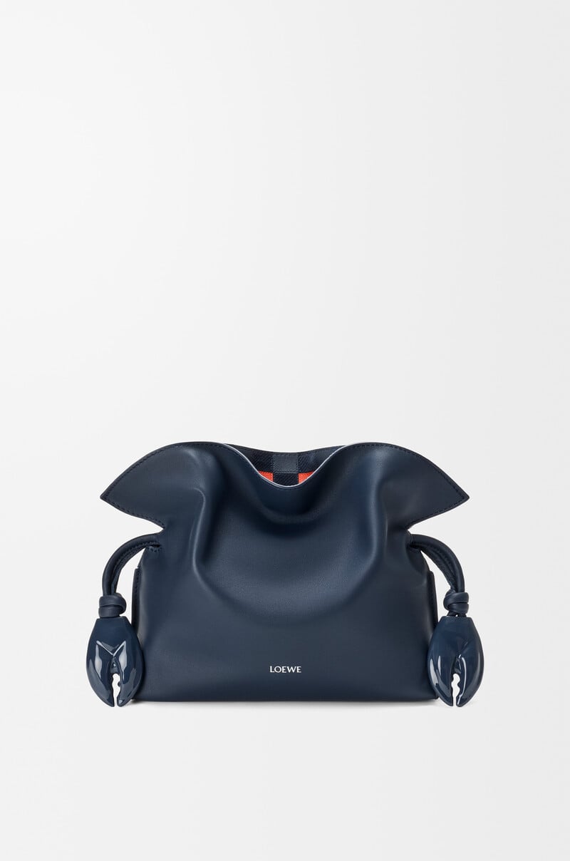 Mini Flamenco clutch in nappa calfskin and check intarsio by LOEWE