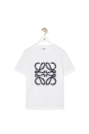 LOEWE Pixelated Anagram regular fit T-shirt in cotton White/Black