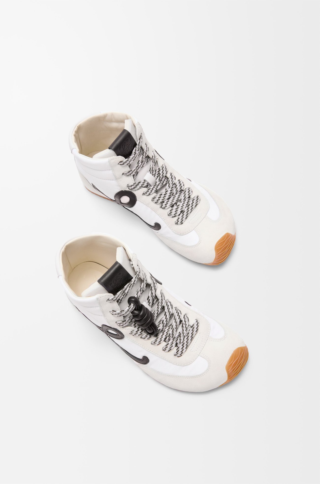 LOEWE Ballet Runner 2.0 high-top in nylon and calfskin White/Black