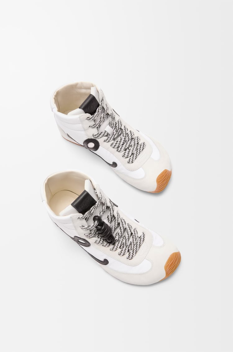 LOEWE Ballet Runner 2.0 high-top in nylon and calfskin White/Black