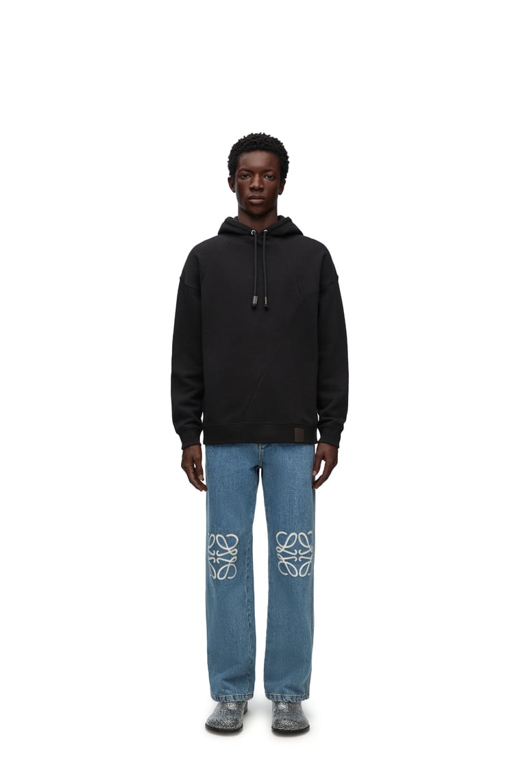 LOEWE Puzzle relaxed fit hoodie in cotton Black