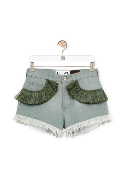 LOEWE Shorts in denim Khaki Green plp_rd