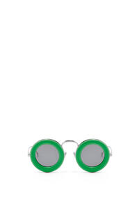 LOEWE Round sunglasses in acetate and metal Green