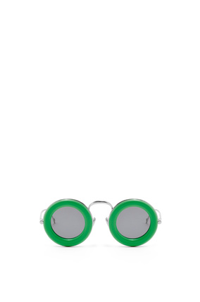 LOEWE Round sunglasses in acetate and metal Green