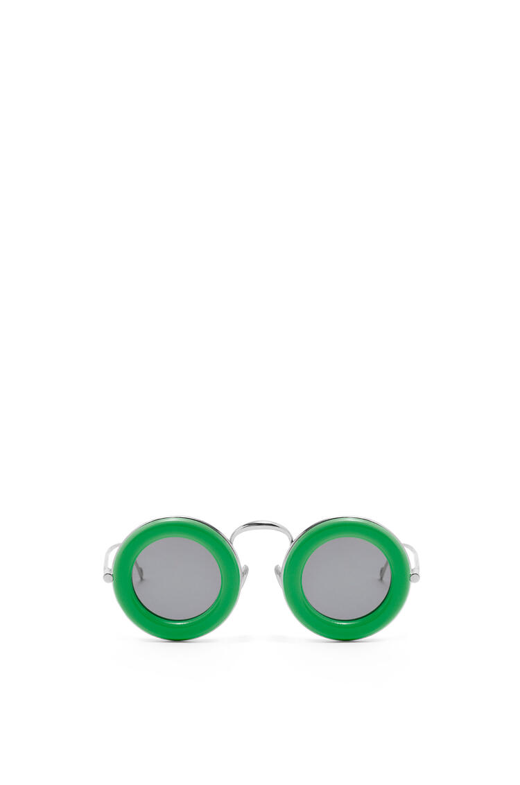 LOEWE 醋酸纖維金屬圓形太陽眼鏡 綠色 pdp_rd