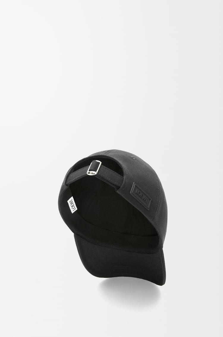 LOEWE Gorra con parche en lona Negro