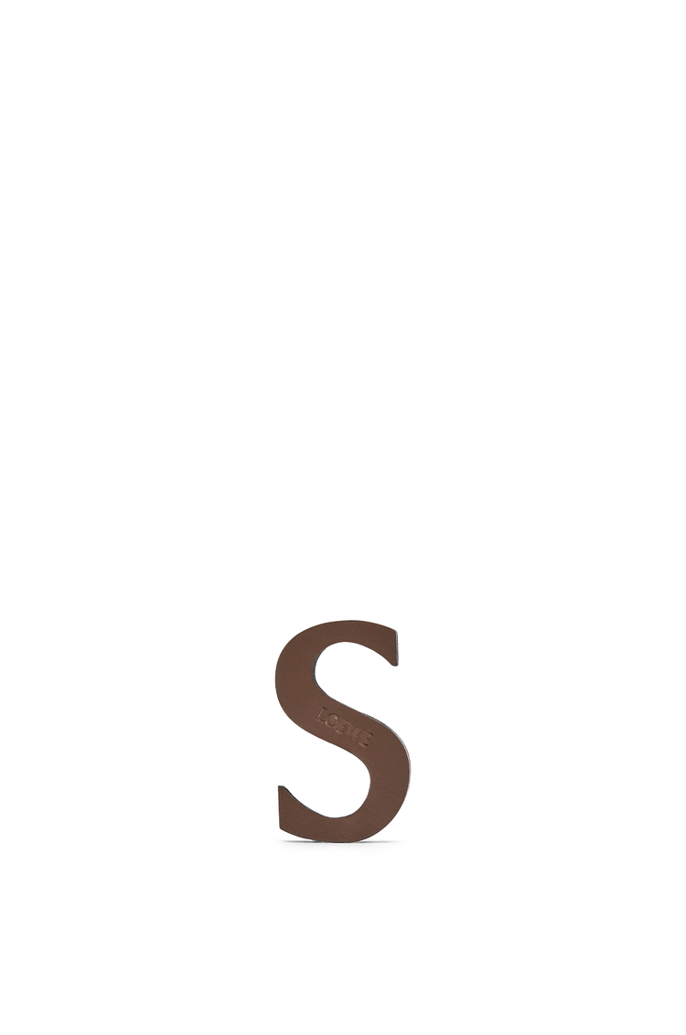 LOEWE Letter dice in calfskin Tan/Black