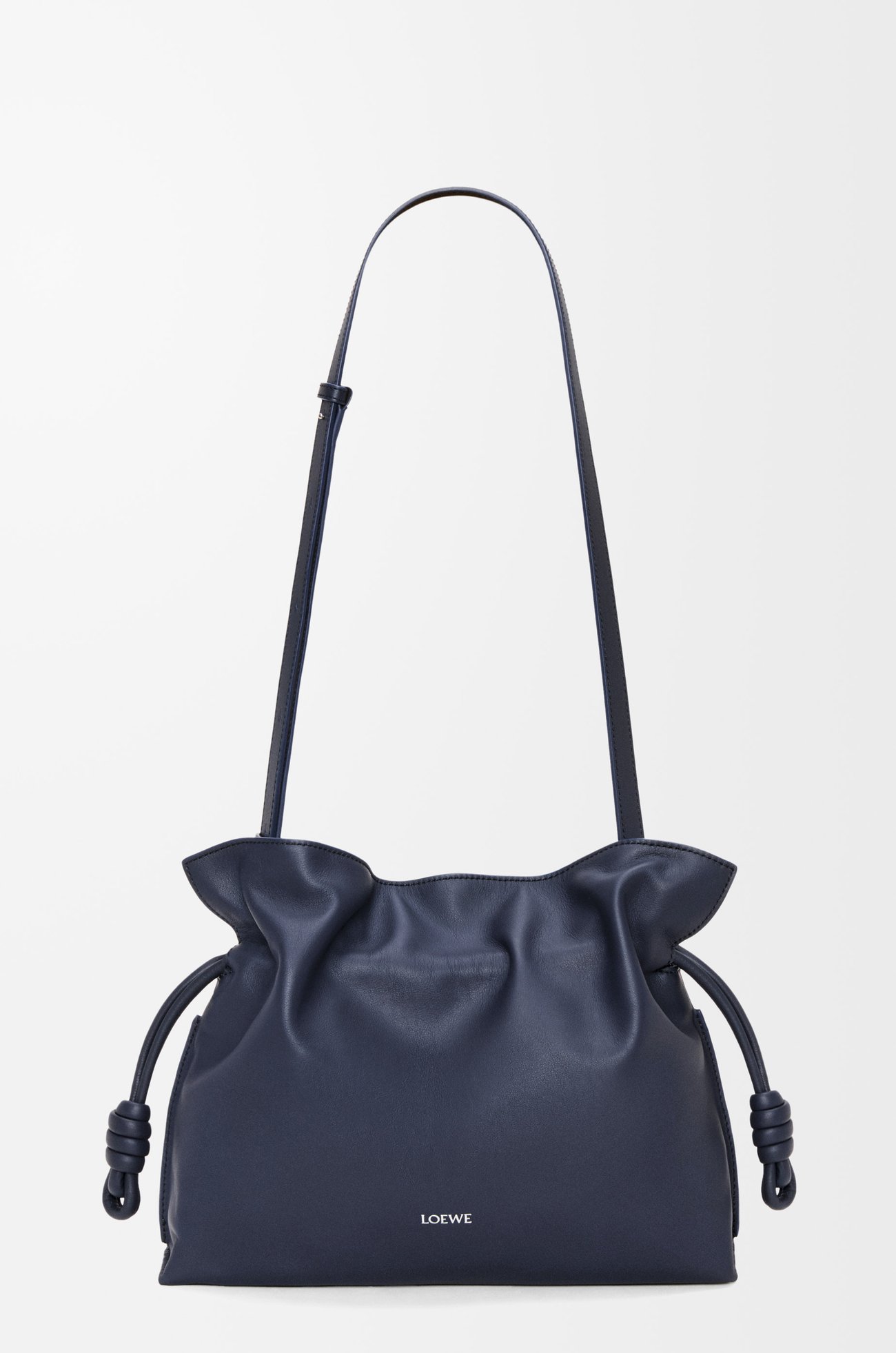 LOEWE 中型納帕小牛皮 Flamenco 手拿包 藍
