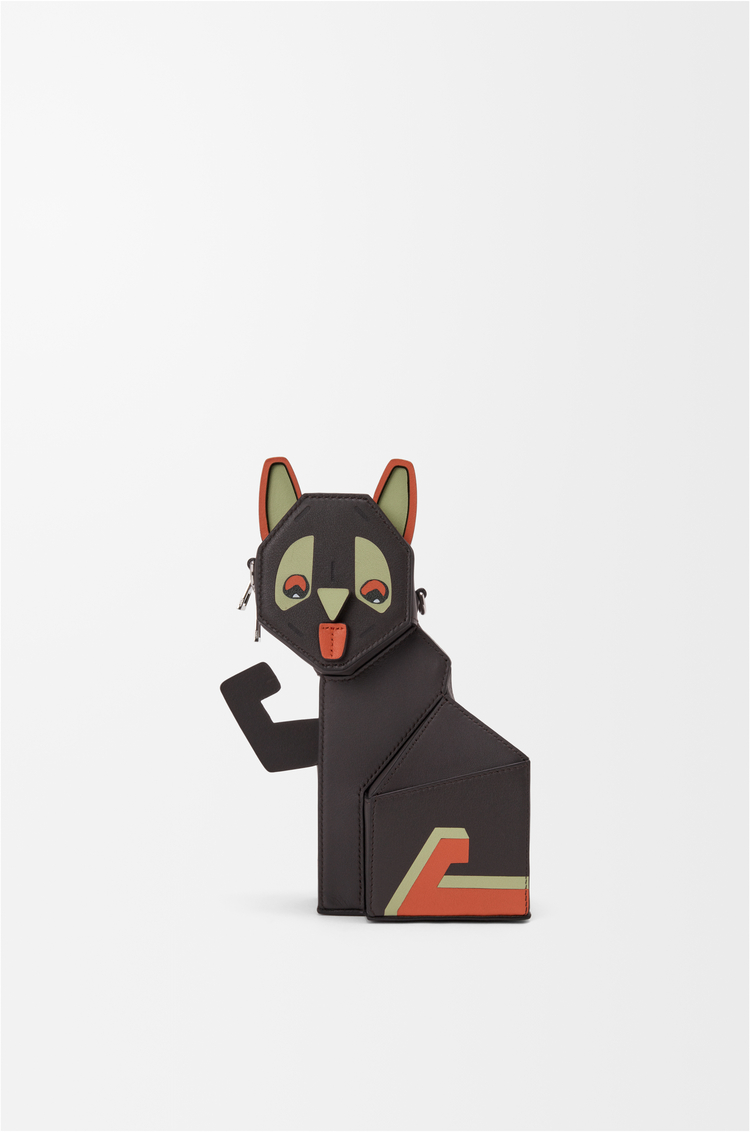 LOEWE Bolso Futurist Cat clutch en piel de ternera Topo