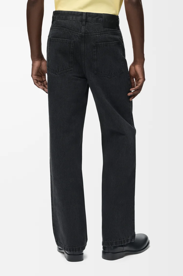 LOEWE Pantalón vaquero holgado Anagram en denim Negro