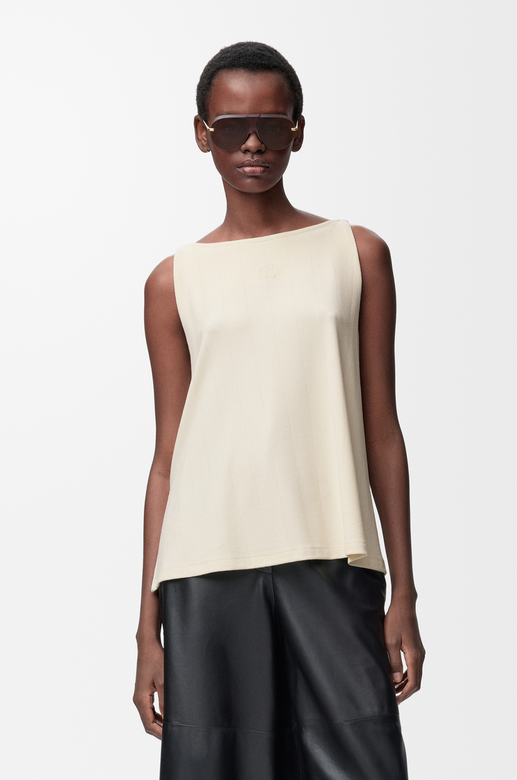 LOEWE Anagram top in viscose blend Vanilla