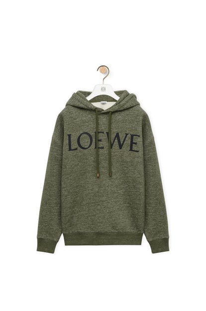 LOEWE Oversized hoodie in cotton Khaki Green Melange plp_rd
