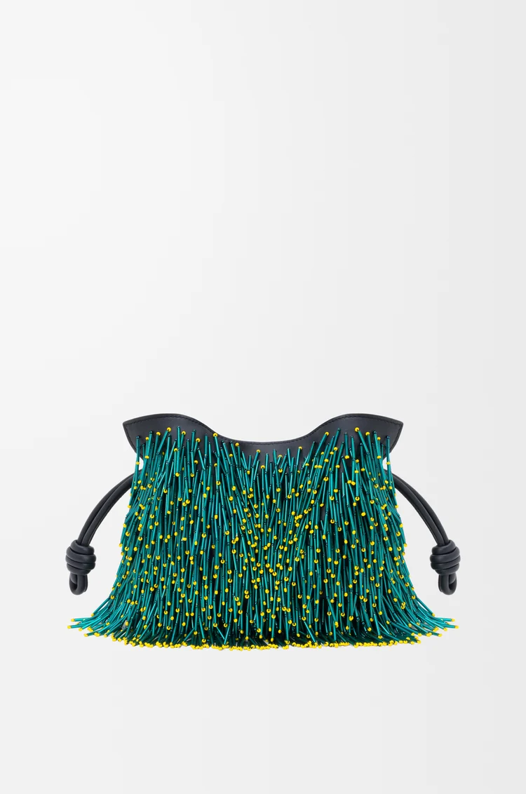 LOEWE Bolso Flamenco clutch mini mimosa en piel napa de cordero suave Multicolor/Negro