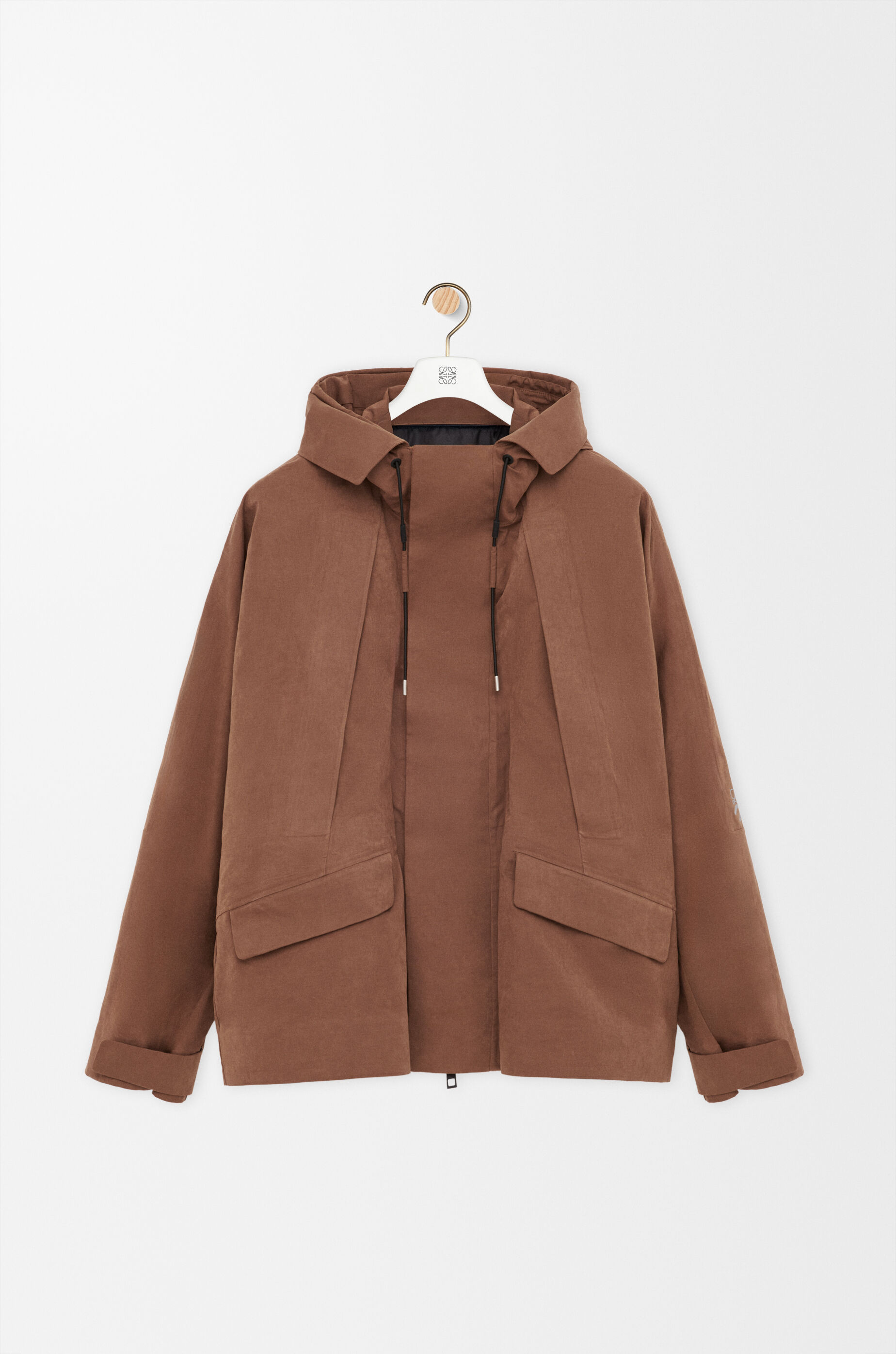 ショート パーカー（テクニカルコットン） ブラウン - LOEWE