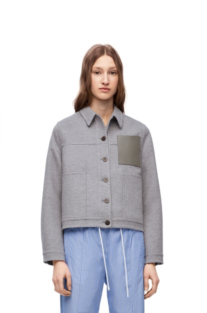 LOEWE Workwear jacket in wool and cashmere Grey Melange plp_rd