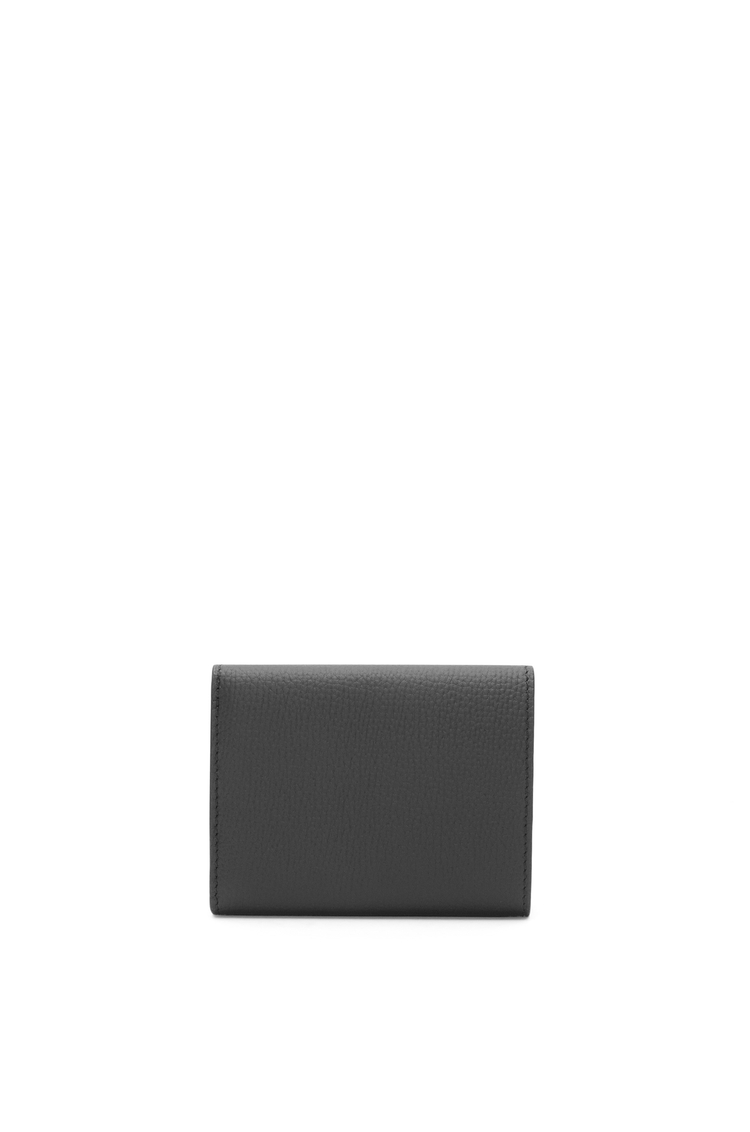 LOEWE Anagram trifold wallet in pebble grain calfskin Black