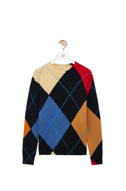 LOEWE Argyle sweater in cashmere 黑色/多色 plp_rd