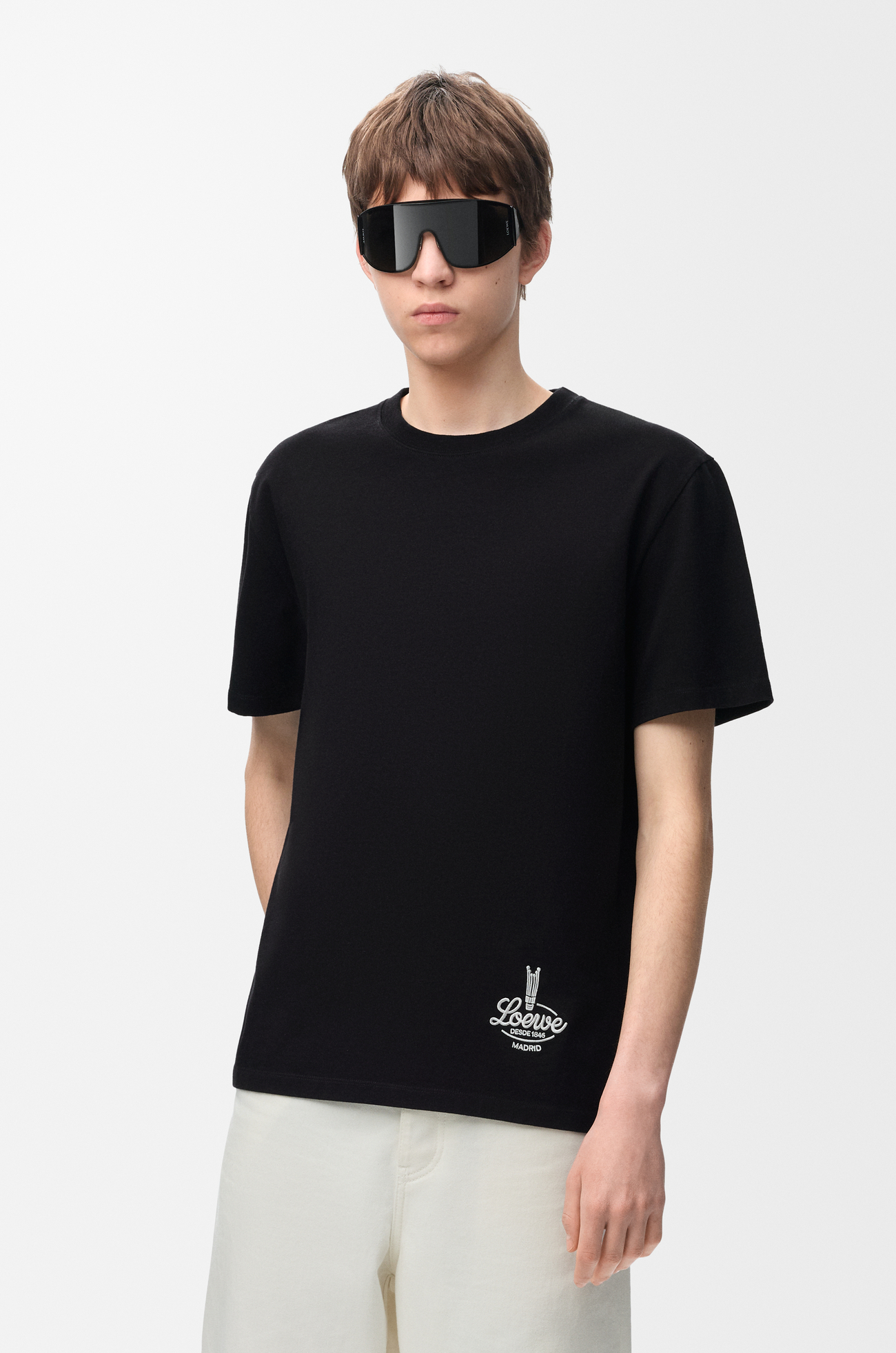 LOEWE Relaxed fit T-shirt in cotton Black/White
