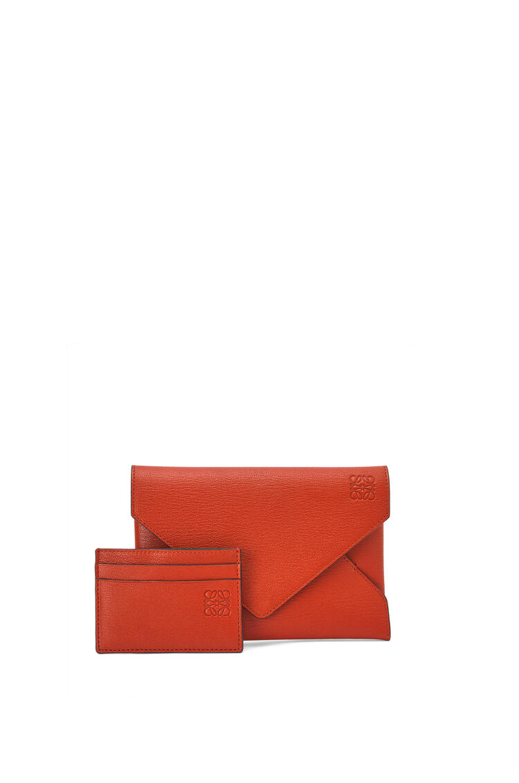 LOEWE Envelope pouch in goatskin Red Orange