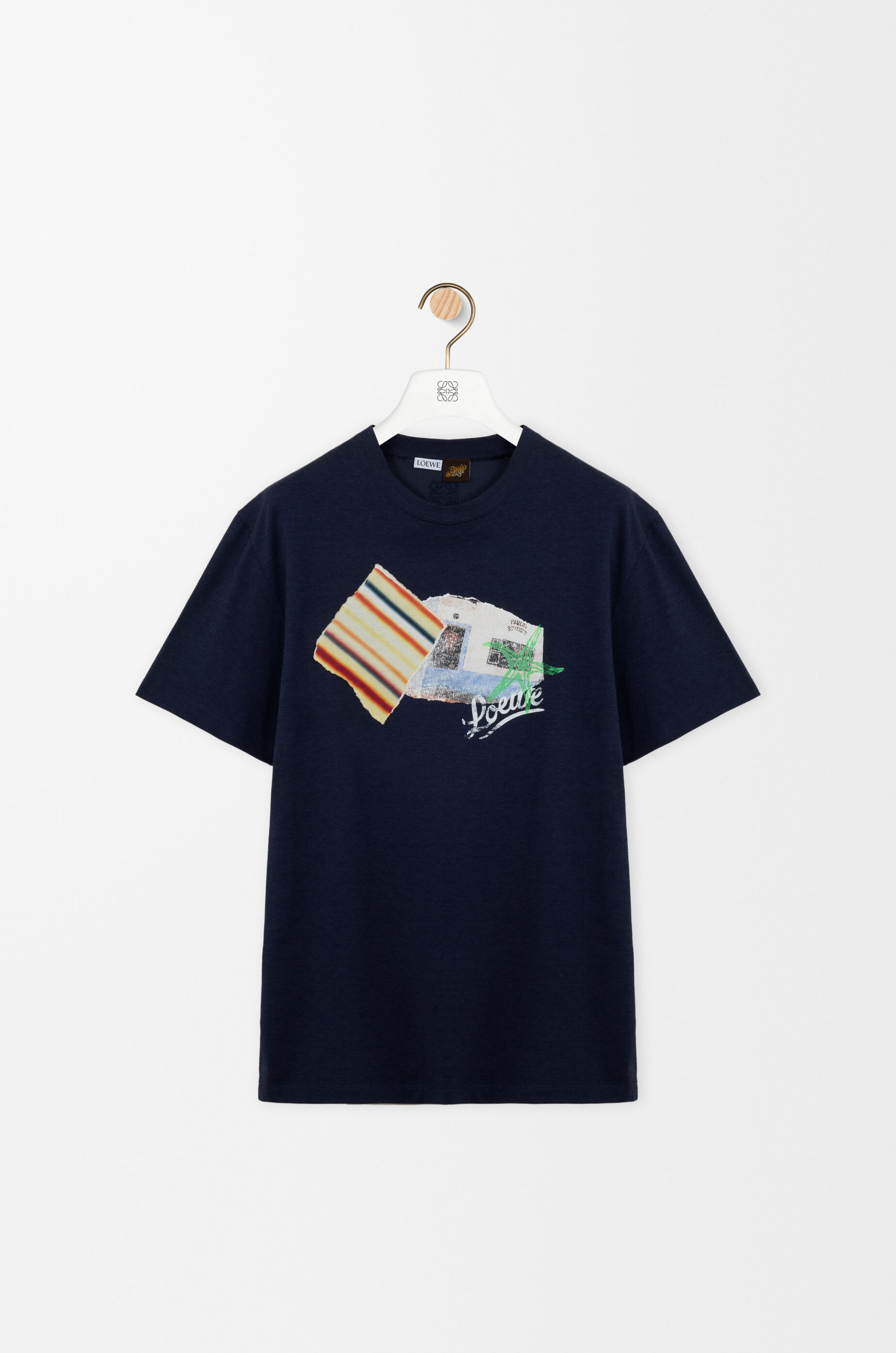 LOEWE リラックスフィット Tシャツ ロエベ 胸ポケット 刺繍 ワンポイント リラックスフィット Tシャツ（コットン） ブラック - ロエベ 日本 公式