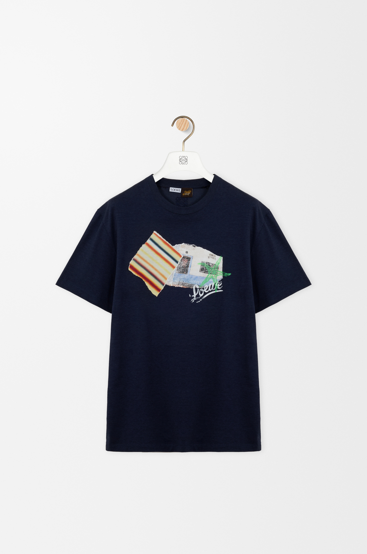 LOEWE Relaxed fit T-shirt in technical cotton Navy Blue