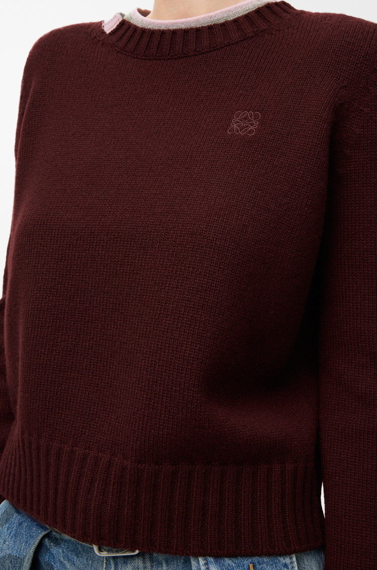 LOEWE Jersey en cashmere Burdeos/Multicolor