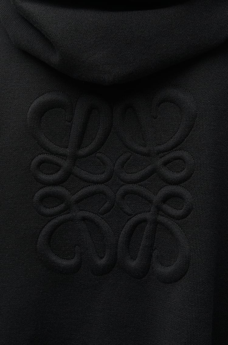 LOEWE Sudadera Anagram en lana con capucha y cremallera Negro