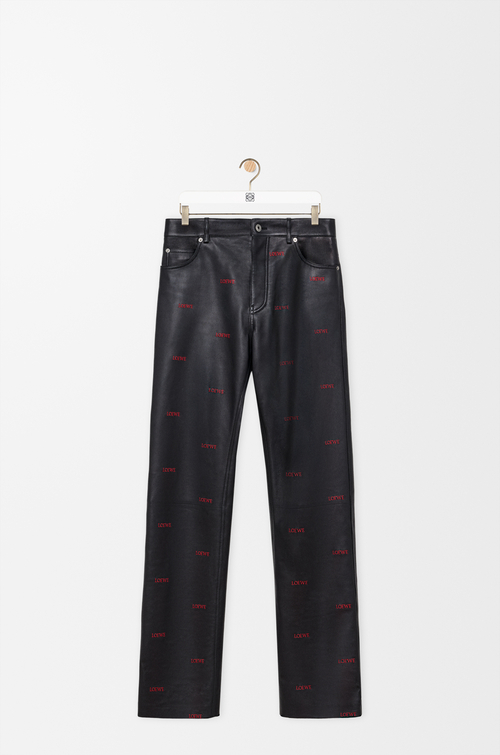 LOEWE 纳帕羊皮革长裤 黑色