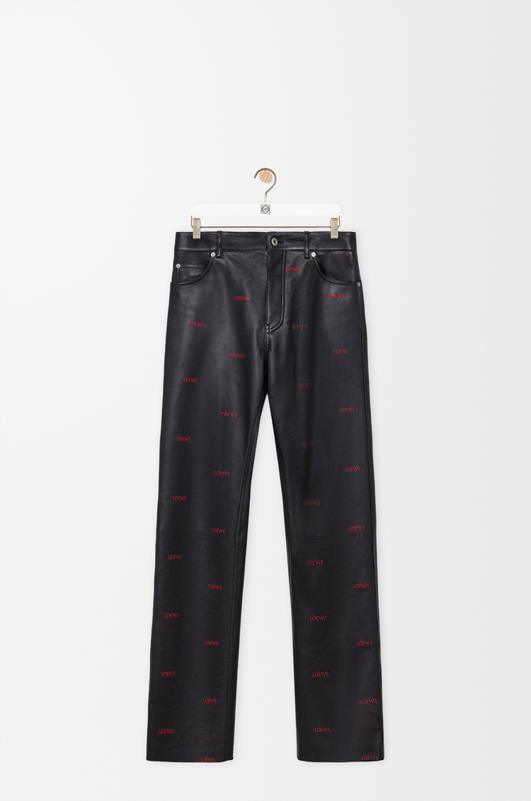 LOEWE 纳帕羊皮革长裤 黑色