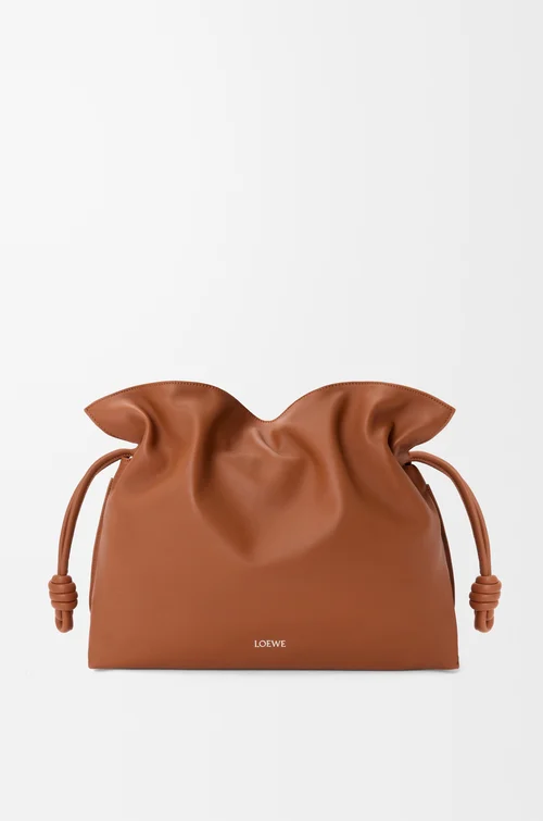LOEWE フラメンコクラッチ ラージ（ナパカーフ） スクワラルブラウン