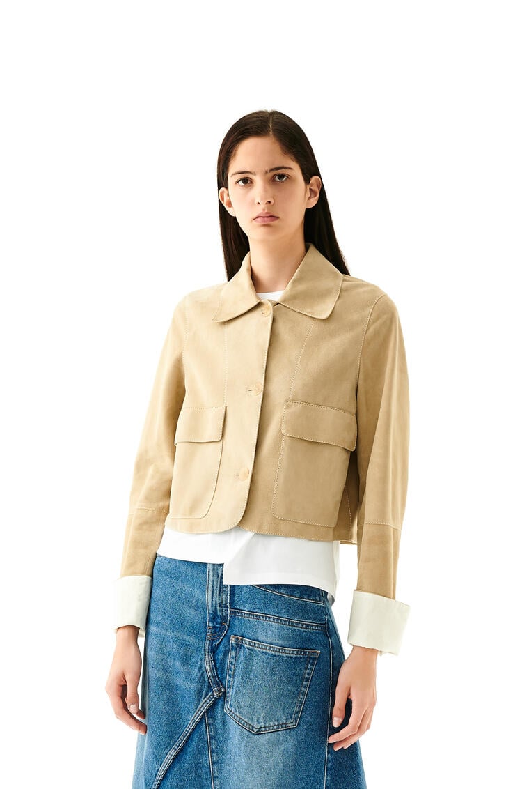 LOEWE Button jacket in suede Gold pdp_rd