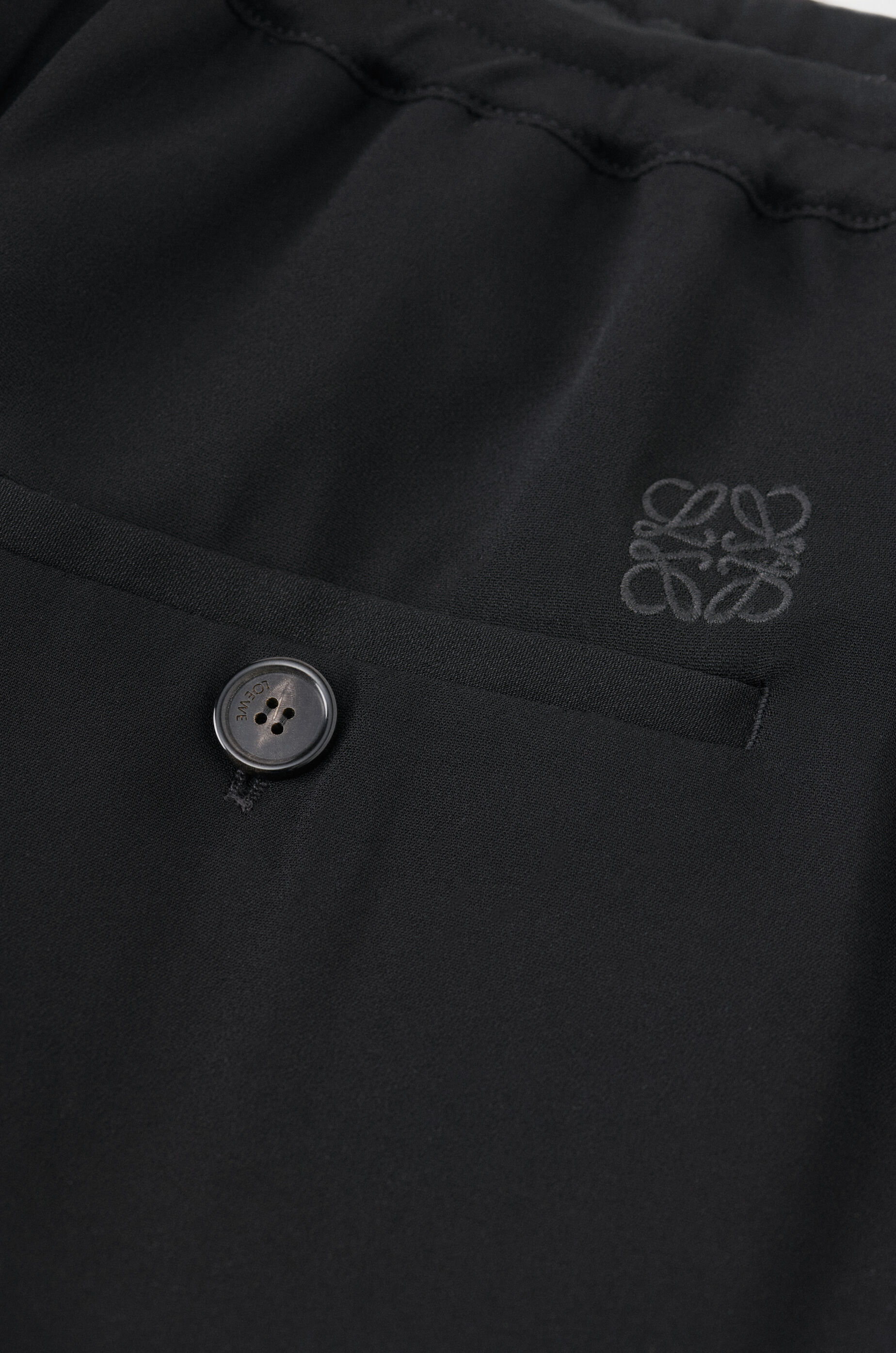 クロップド トラウザーズ（ストレッチレーヨン） ブラック - LOEWE