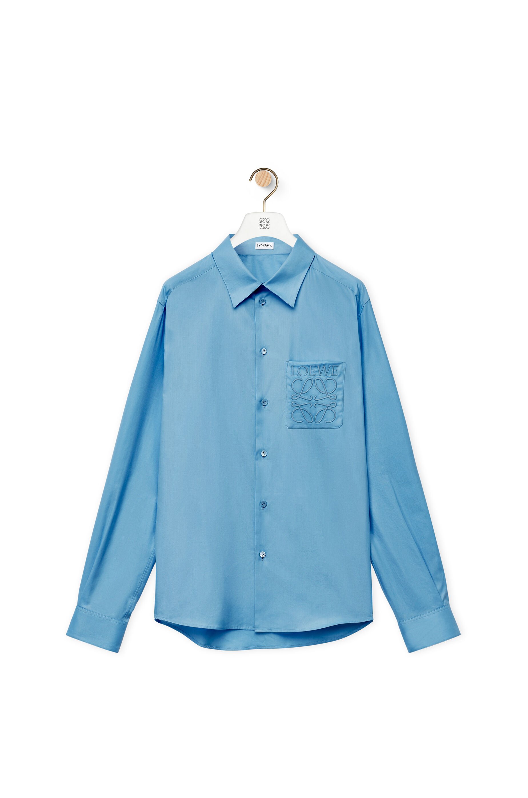 Shirt in cotton Ash Blue - LOEWE