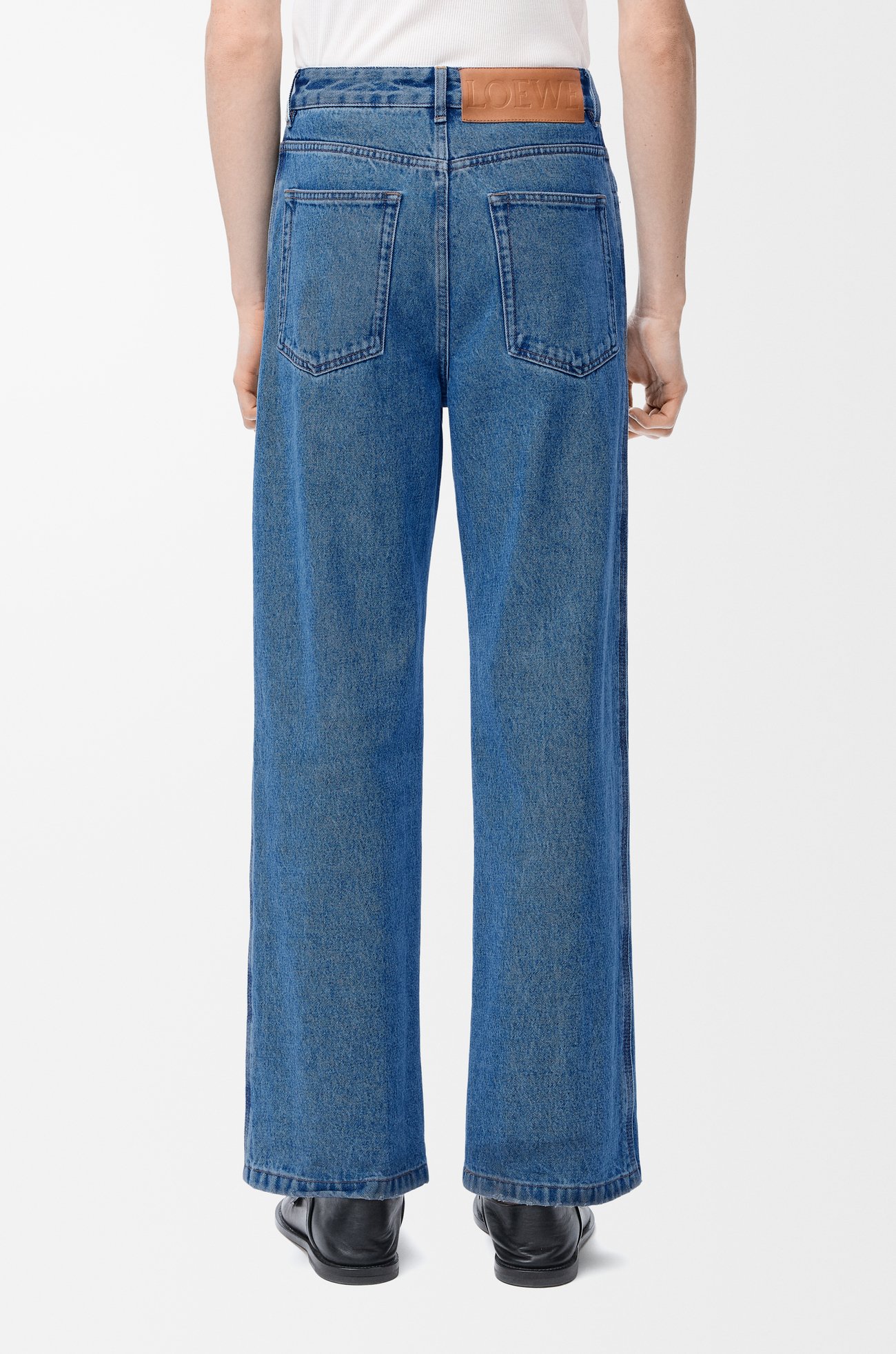 LOEWE Pantalón vaquero holgado Anagram en denim Azul Vaquero