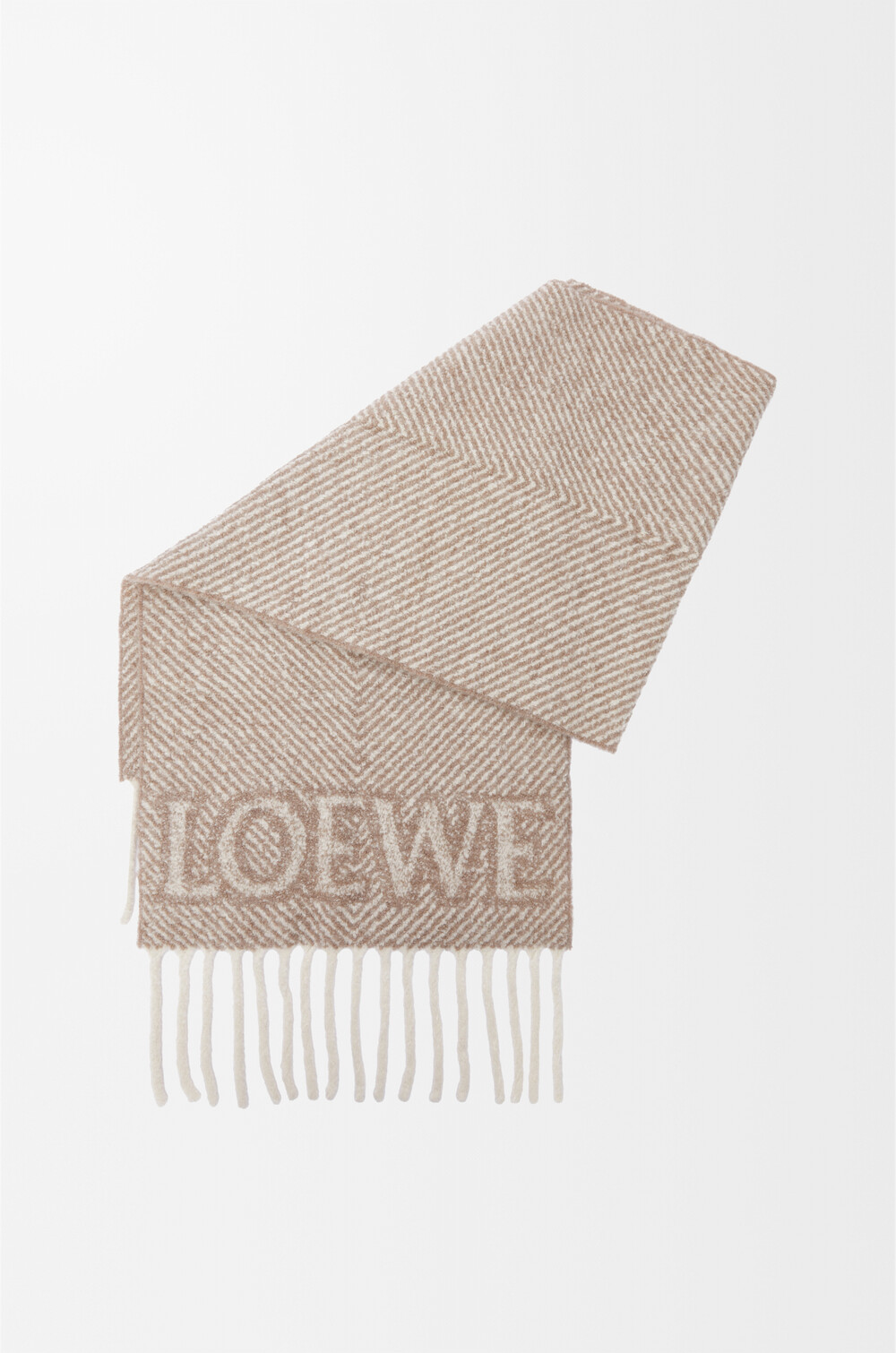 Sciarpa LOEWE in misto lana e alpaca Beige LOEWE