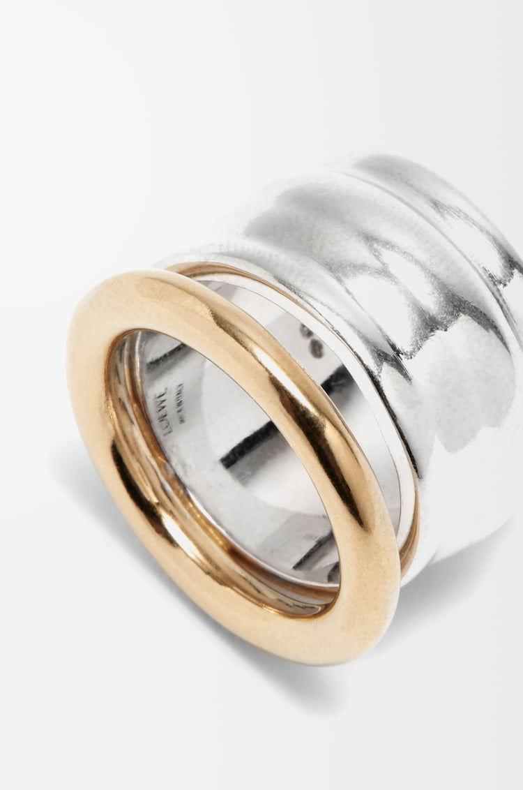 LOEWE Nappa knot ring in sterling silver Silver/Gold