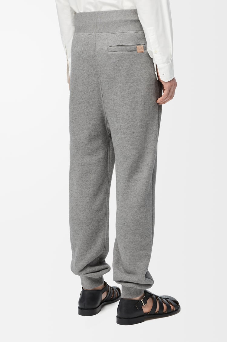 LOEWE Sweatpants in cotton and cashmere Lead Grey