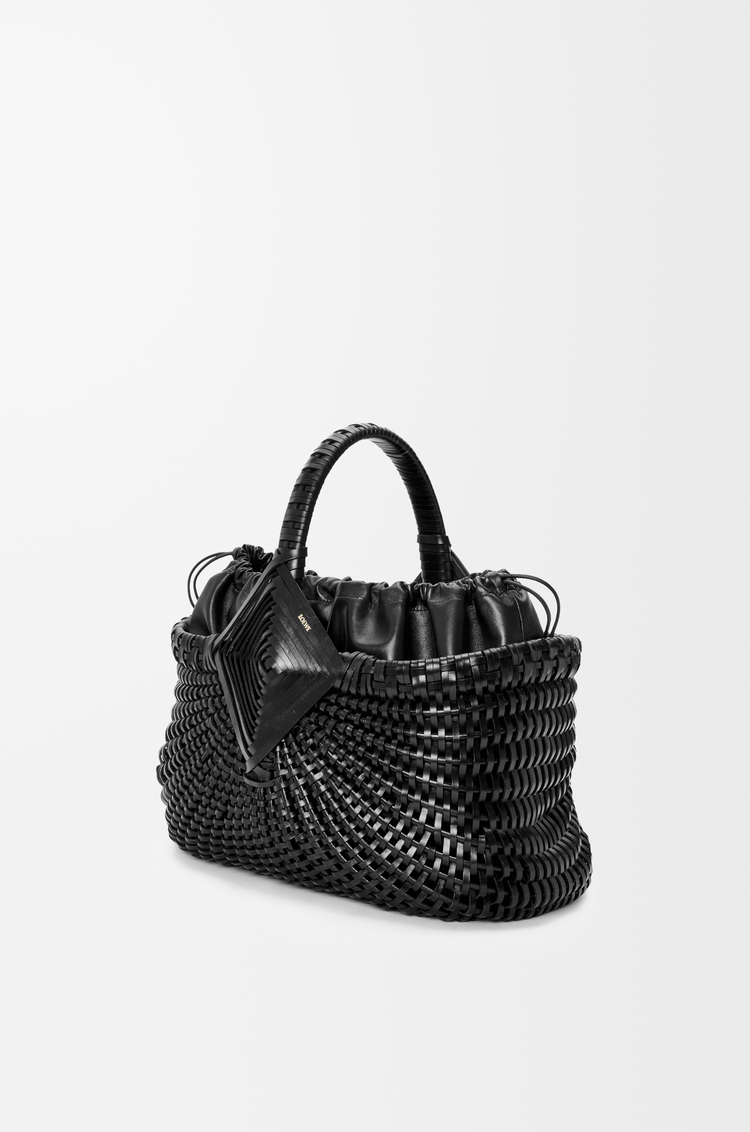 LOEWE 小牛皮 Diamond Square 編織包 黑色