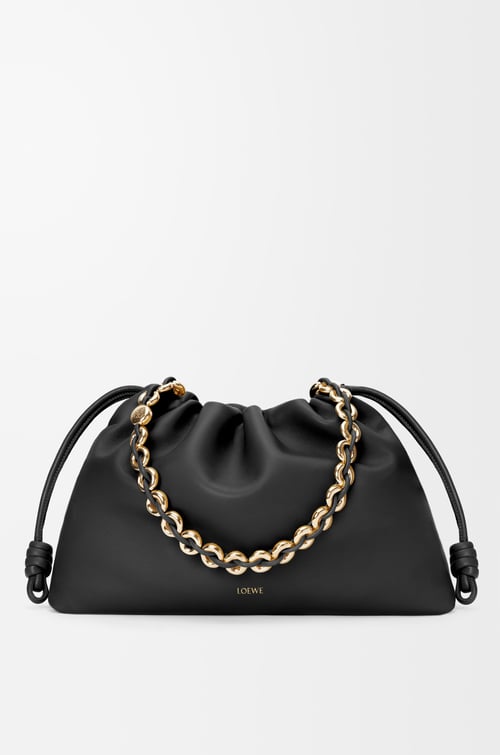 LOEWE Large Flamenco purse in mellow nappa lambskin Black plp_rd